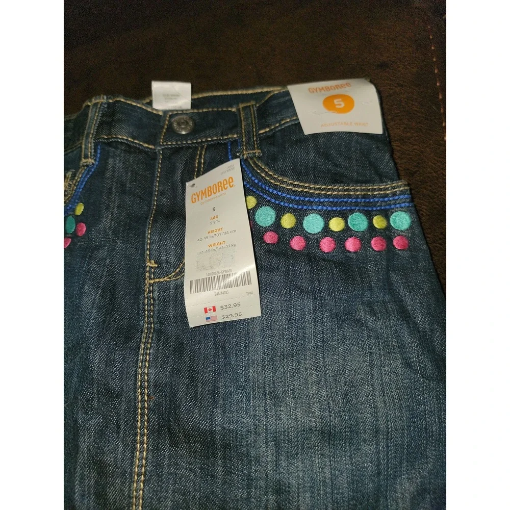 Gymboree color happy denim skort size‎ 5 nwt